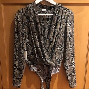 Babaton snakeskin thing bodysuit